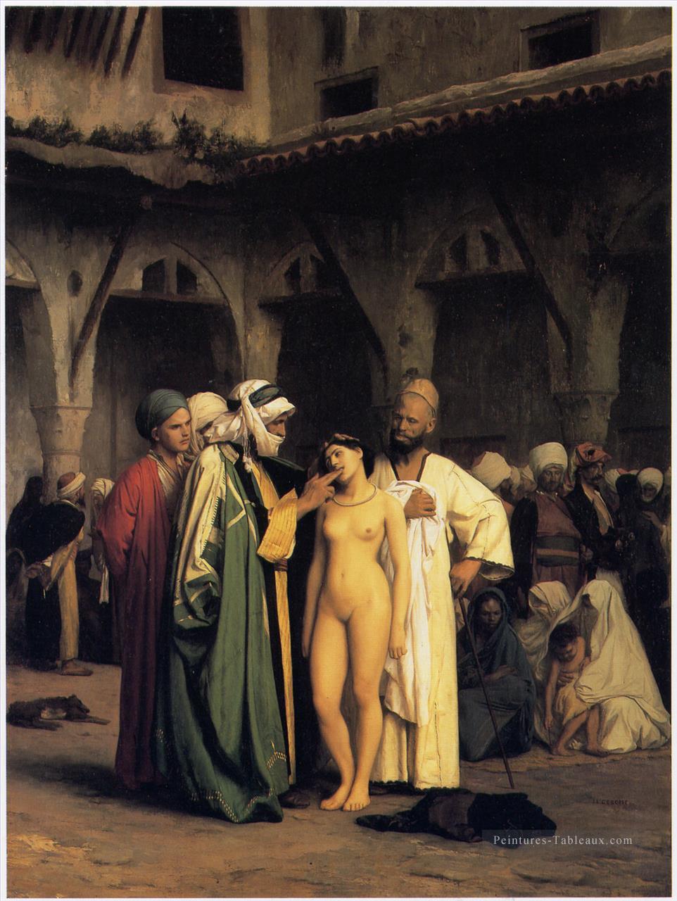 Marché aux esclaves Grec Arabe orientalisme Jean Léon Gérôme Peintures à l'huile